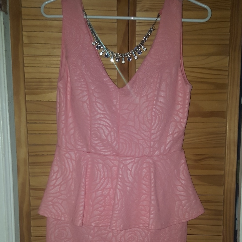 Pink flower pattern business mini with jewels